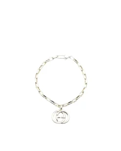Preloved Sterling Silver Interlocking G Charm Bracelet