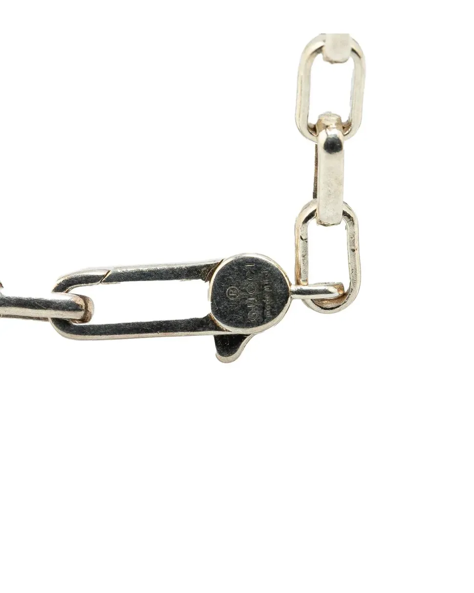 Preloved Sterling Silver Interlocking G Charm Bracelet