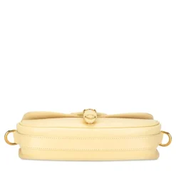 Preloved Supreme Interlocking G Coated Canvas Clutch with Leather Trim