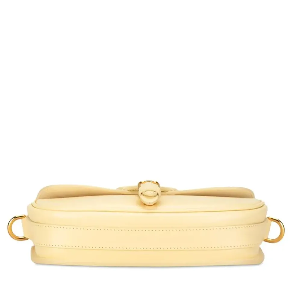 Preloved Supreme Interlocking G Coated Canvas Clutch with Leather Trim
