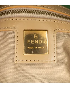 Preloved Woven Leather Tote Bag with Flat Handles and Open Top