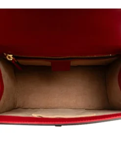 Preloved Zucca Embossed Leather Baguette Satchel with Detachable Strap