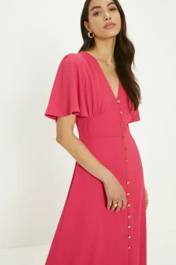 Premium Crepe Midi Tea Dress