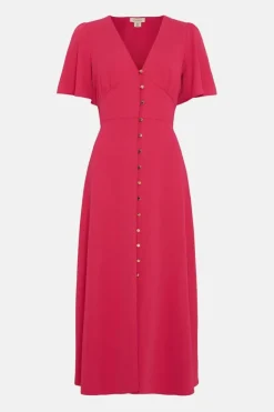 Premium Crepe Midi Tea Dress