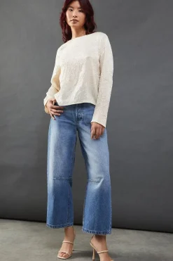 Premium Crinkle Satin Slash Neck Top