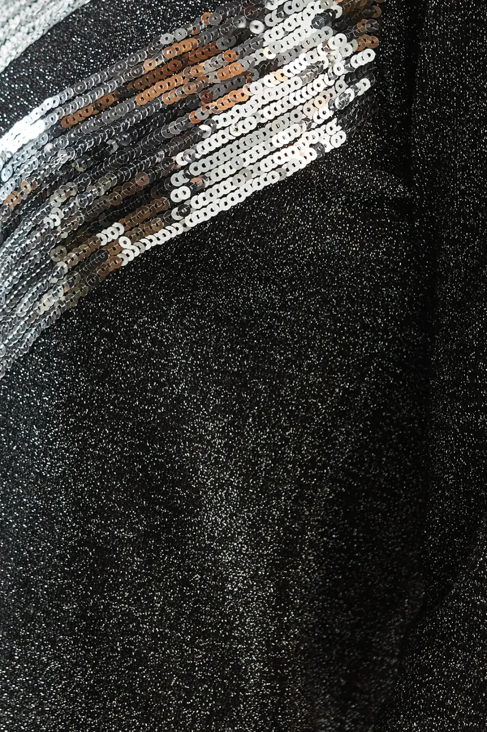Premium Embellished Sequin Mesh Knitted Tunic Dress