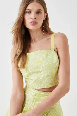 Premium Embroidered Bandeau Co-ord Top
