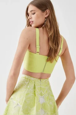 Premium Embroidered Bandeau Co-ord Top