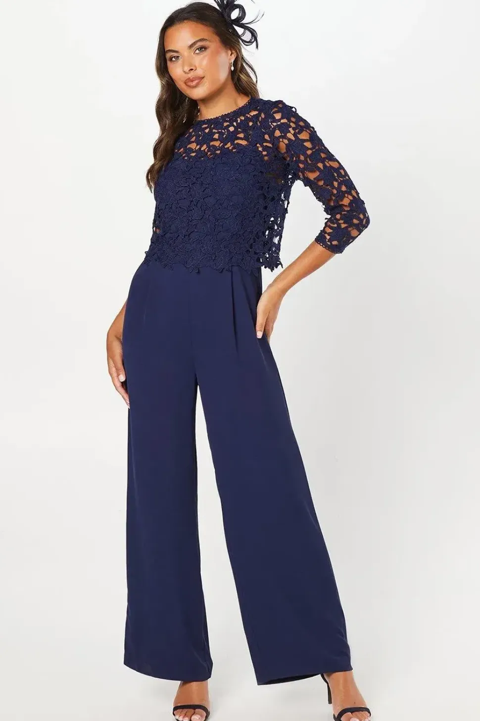 Premium Floral Lace Removable Overlay Jumpsuit