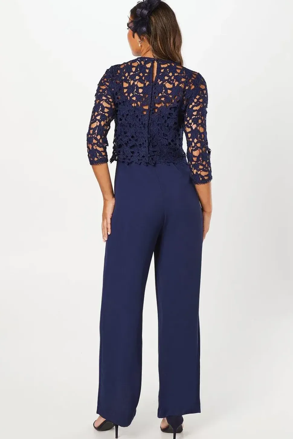 Premium Floral Lace Removable Overlay Jumpsuit