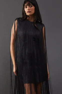 Premium Fringe Sleeveless Mini Dress