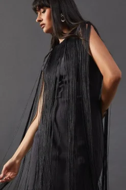 Premium Fringe Sleeveless Mini Dress