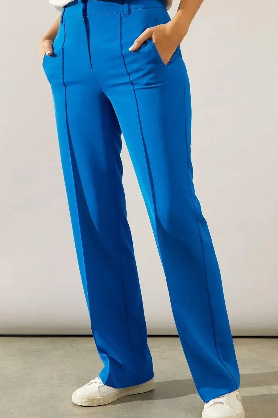 Premium Front Seam Detail Wide Leg