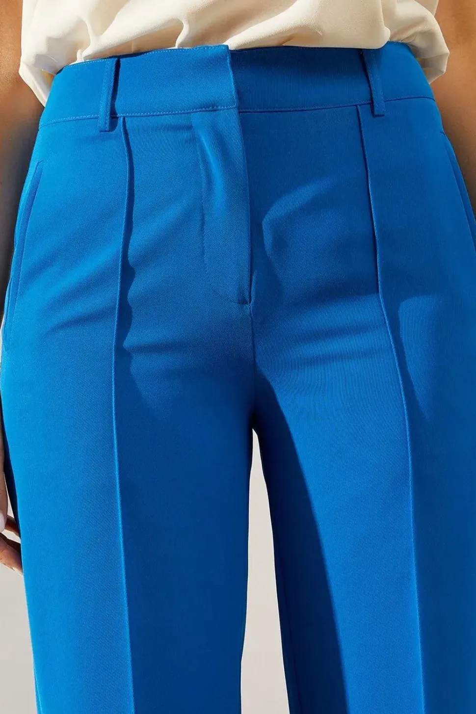 Premium Front Seam Detail Wide Leg