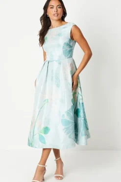 Premium Jacquard Midi Dress