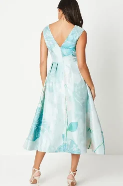 Premium Jacquard Midi Dress