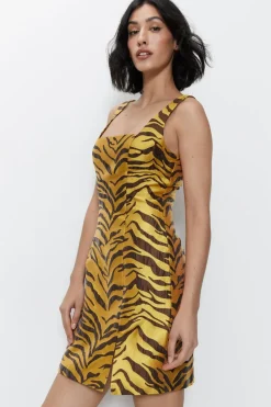 Premium Jacquard Mini Dress