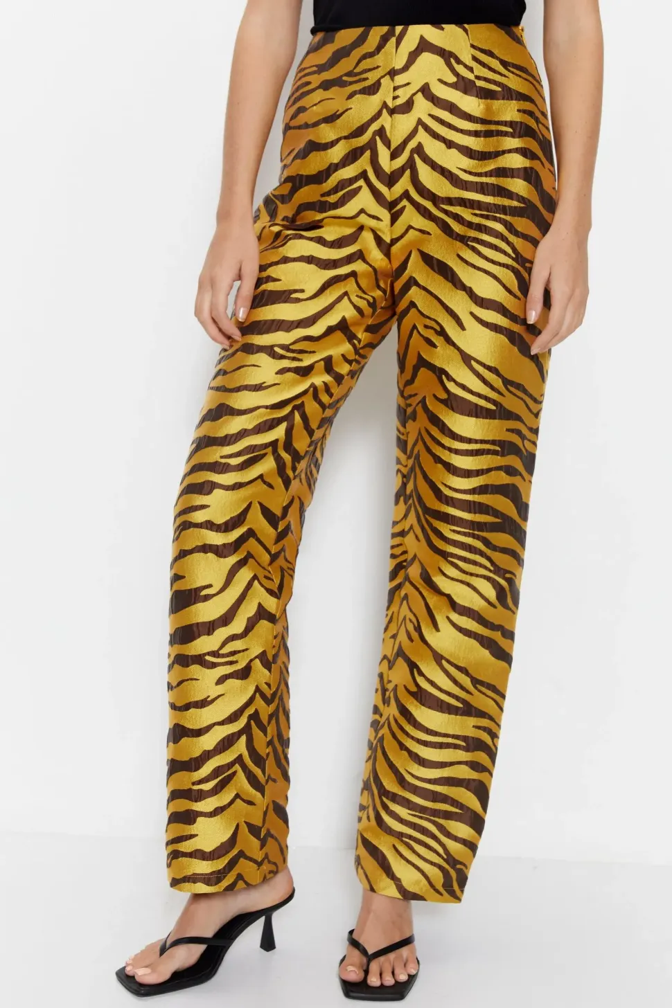 Premium Jacquard Zebra Print Trousers
