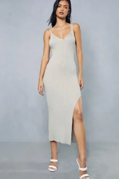 Premium Knitted Strappy Midaxi Dress