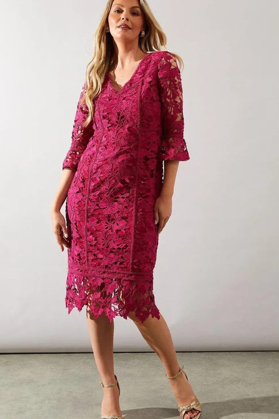 Premium Lace Pencil Dress