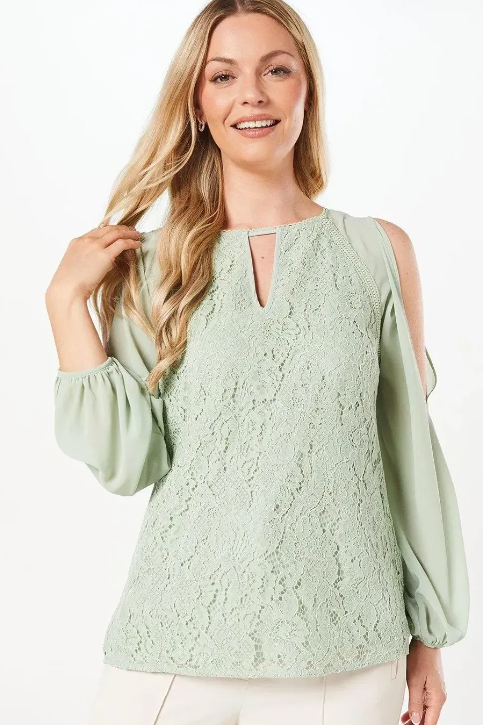 Premium Lace ¾ Sleeve Top