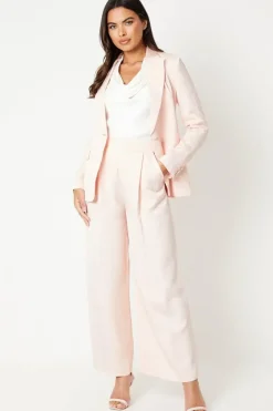 Premium Linen Mix Wide Leg Trouser