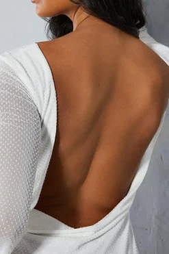 Premium Liquid Diamante Cowl Back Mini Dress