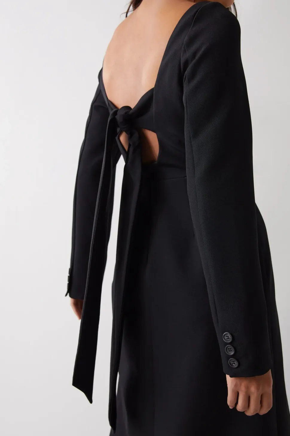 Premium Long Sleeve Tailored Midaxi Dress