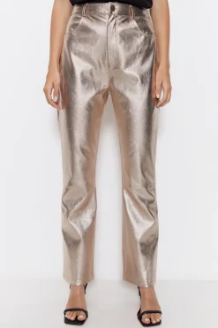 Premium Metallic Straight Leg Trousers