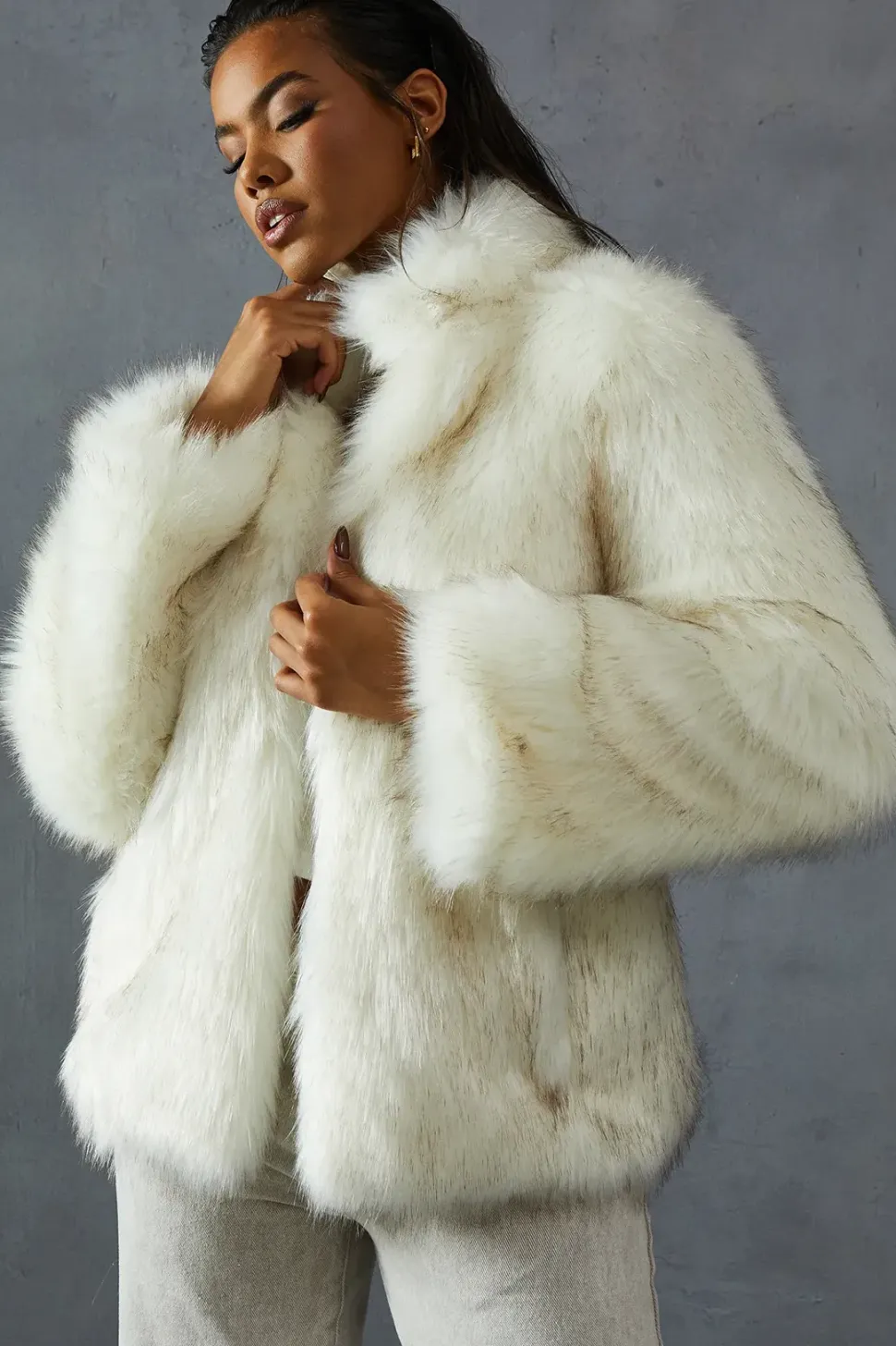 Premium Mixed Faux Fur Coat