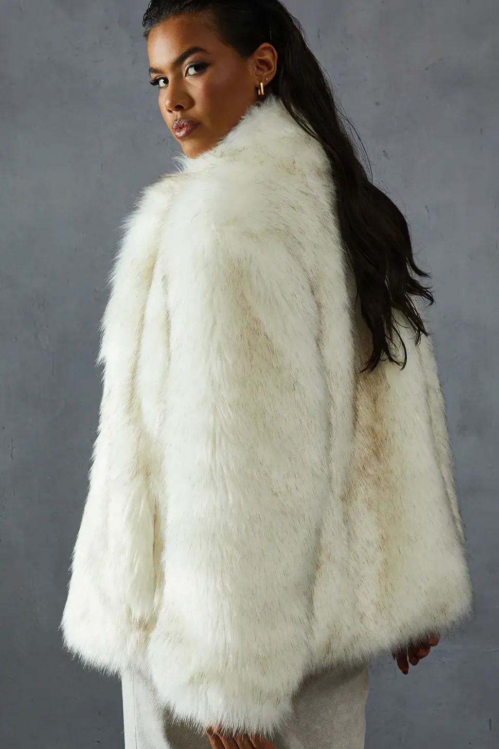 Premium Mixed Faux Fur Coat