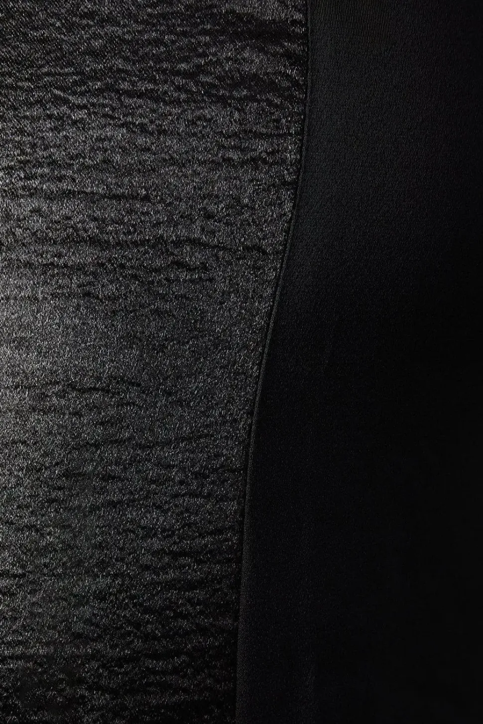 Premium Mixed Satin Panel Open Back Midi Slip Dress