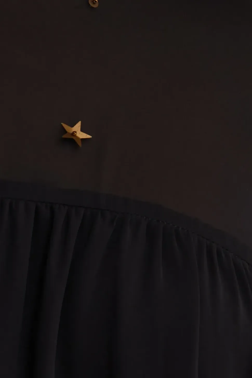 Premium Moon Embellished Sequin Viscose Curved Hem Midi Smock Dress