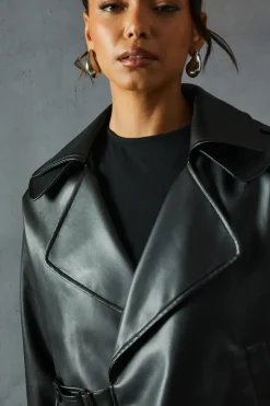 Premium Oversized Leather Look Jacket