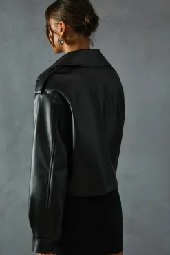 Premium Oversized Leather Look Jacket