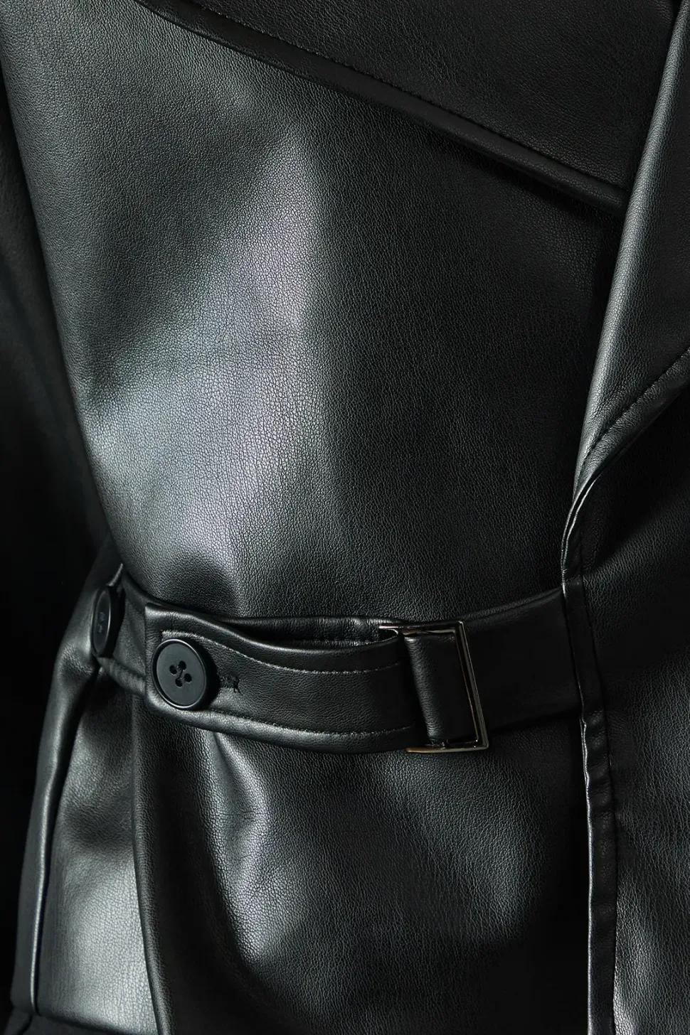 Premium Oversized Leather Look Jacket
