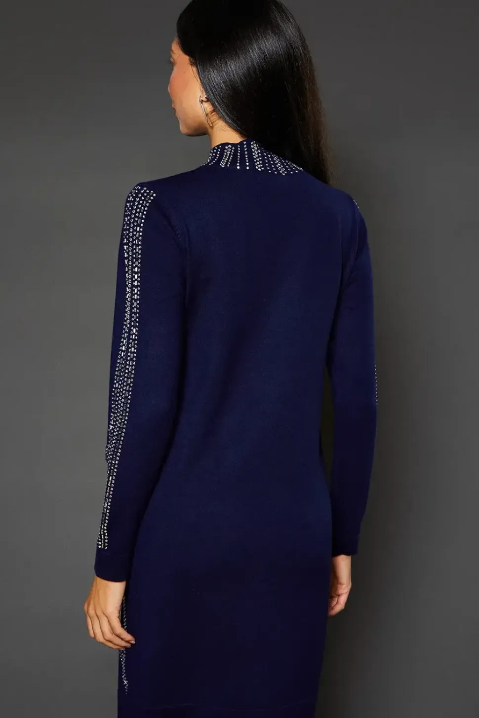 Premium Pearl Embellishment Knitted Dress