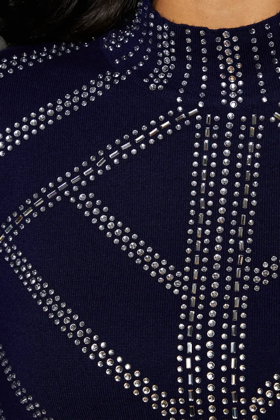 Premium Pearl Embellishment Knitted Dress