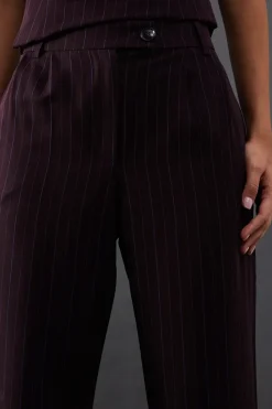 Premium Pinstripe Low Rise Tailored Trouser
