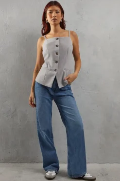 Premium Pinstripe Strappy Waistcoat