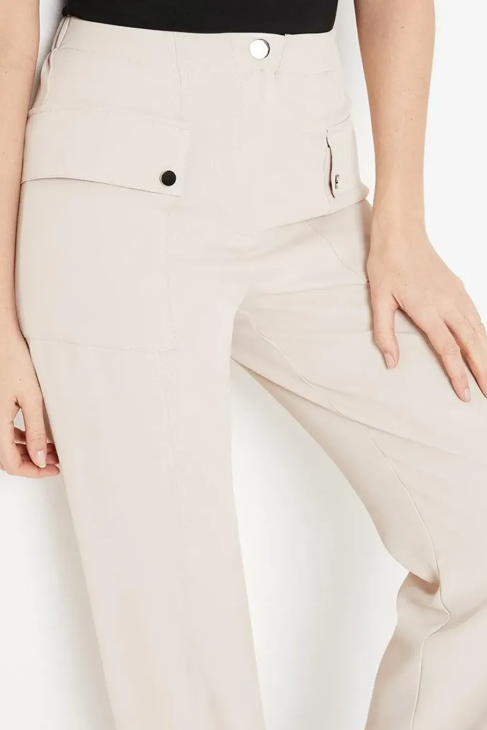 Premium Pocket Detail Utility Wide Leg Trouser