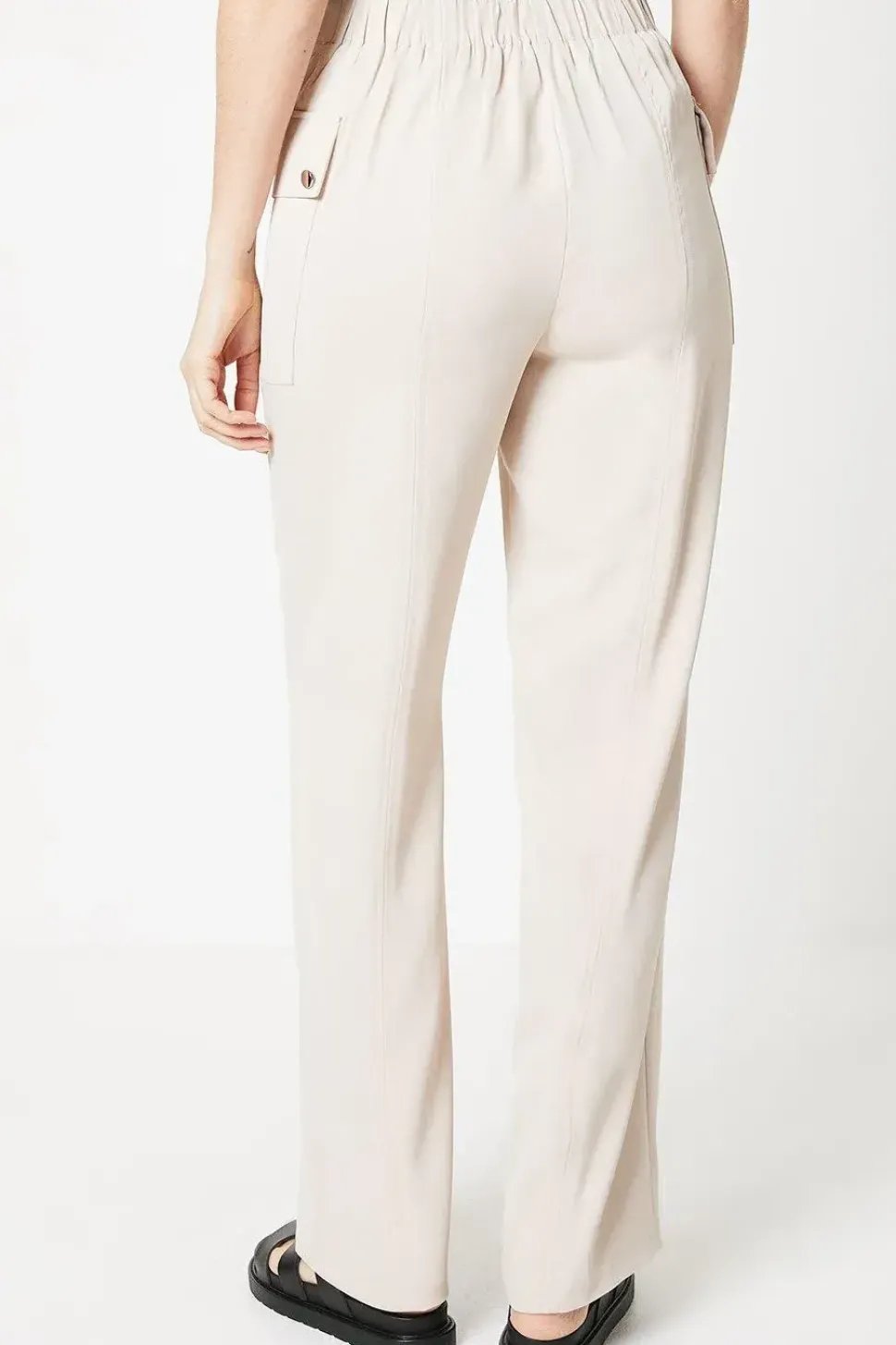 Premium Pocket Detail Utility Wide Leg Trouser