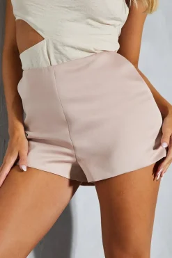 Premium Satin Tailored Micro Mini Short