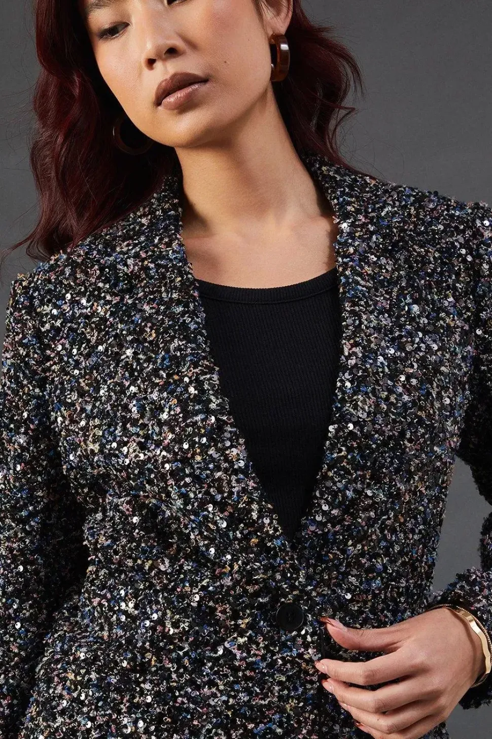 Premium Sequin Boucle Blazer
