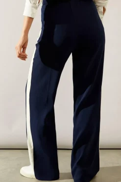 Premium Side Stripe Elastic Wide Leg Trouser