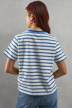 Premium Stripe Boxy Jersey T-shirt
