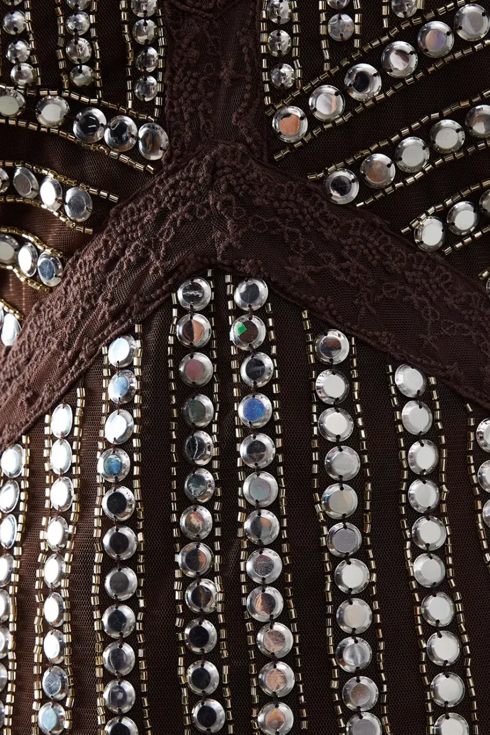 Premium Stud Embellishment Midi Slip Dress
