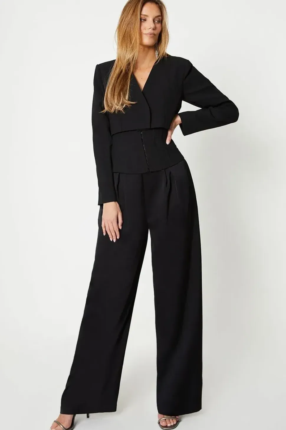 Premium Tailored Corset Peplum Blazer