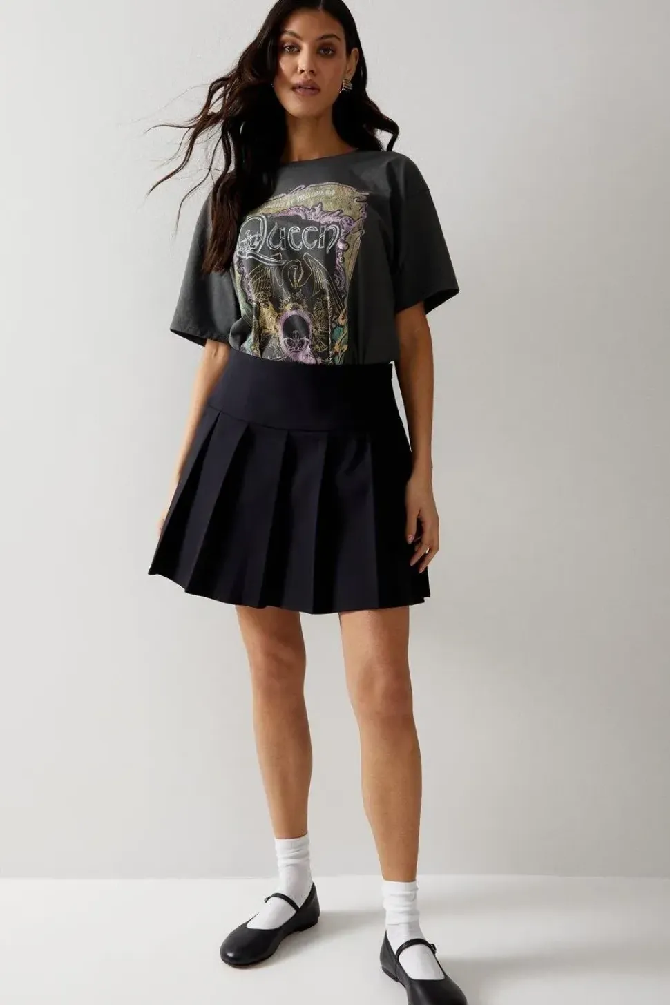 Premium Tailored Pleated Mini Skirt