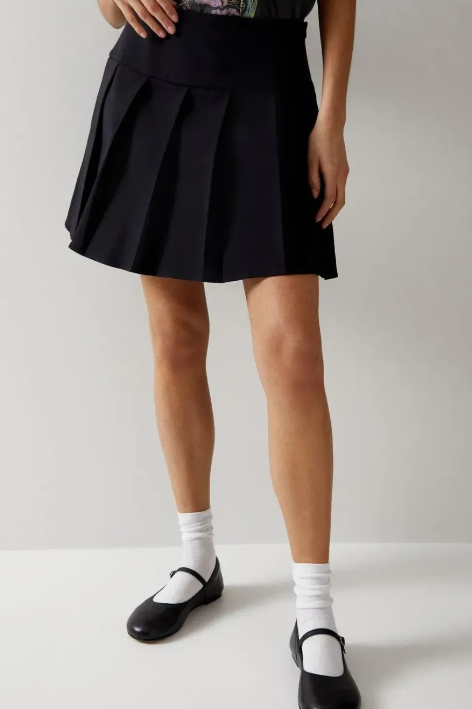 Premium Tailored Pleated Mini Skirt
